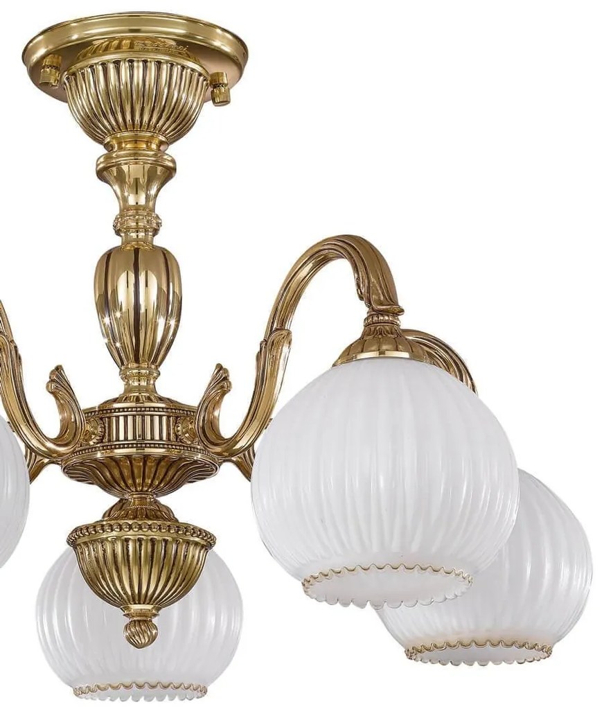 Lustra aplicata cu 5 brate din alama design italian 9300