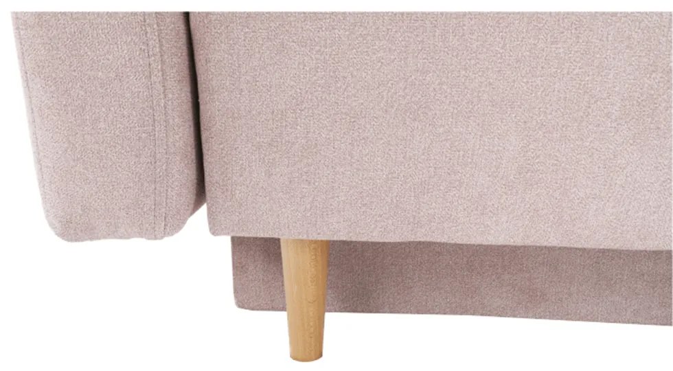 Canapea extensibilă, roz antic textil Queens, AURELIA