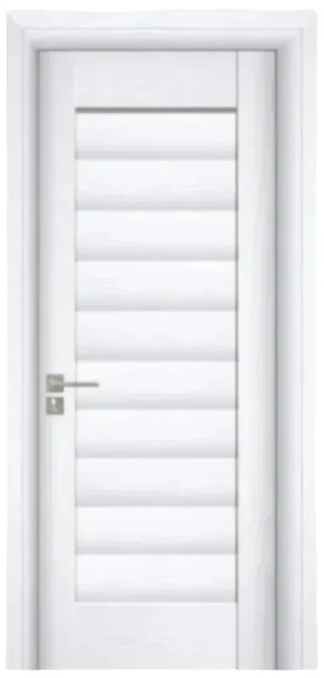 Usa Interior din MDF Novo Doors ND01 LUX PREMIUM, Cadru din Lemn Masiv, KIT COMPLET, Toc Reglabil de 10 CM INCLUS, Plinta pe Ambele Parti (Culoare: