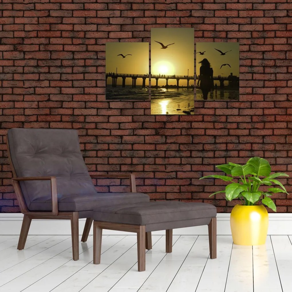 Tablou - Plimbare pe plajă (90x60 cm)