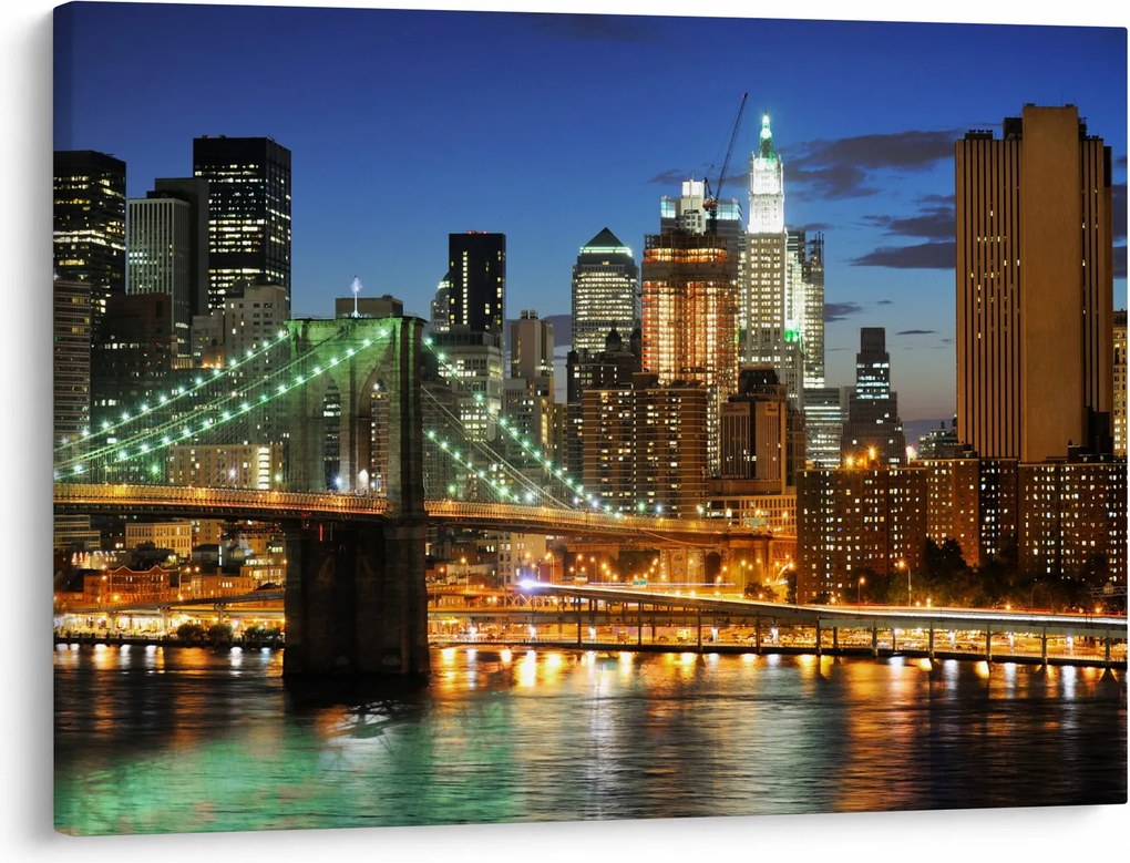 Tablou - Pod cu New York (70x50 cm)