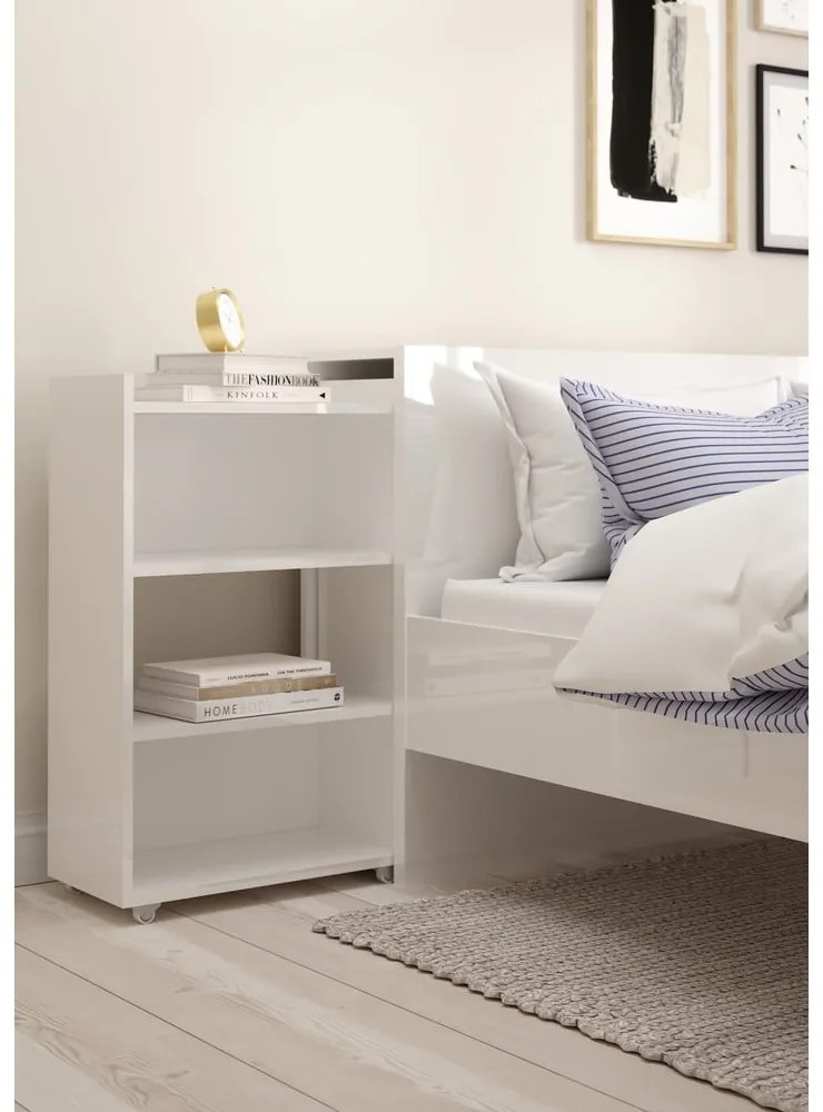 Tăblie de pat albă 145x80 cm Naia – Tvilum