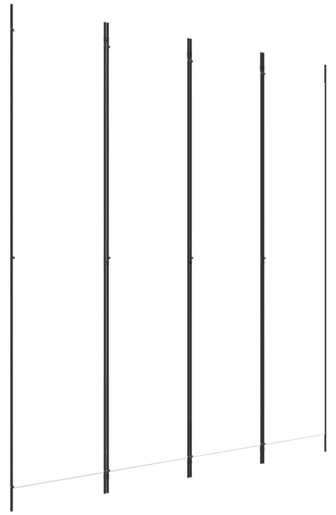 350198 vidaXL Paravan de cameră cu 4 panouri, alb, 200x220 cm, textil
