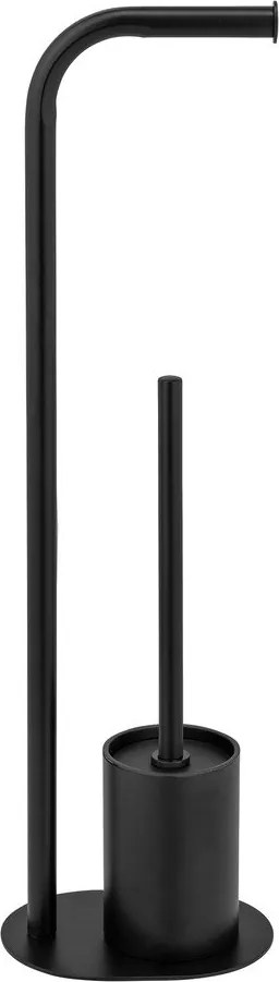Suport pentru hârtie igienică negru din oțel Levante – Wenko