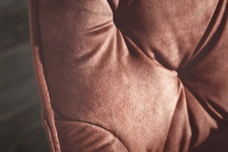 Set 2 scaune moderne Milano catifea maro