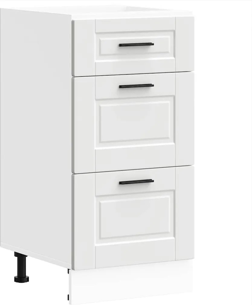 vidaXL Dulap de bază de bucătărie „Porto” din lemn prelucrat alb