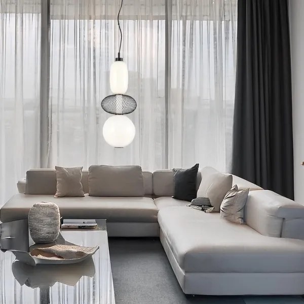 Lustră LED pe cablu ARAME LED/23W/230V d. 22 cm negru