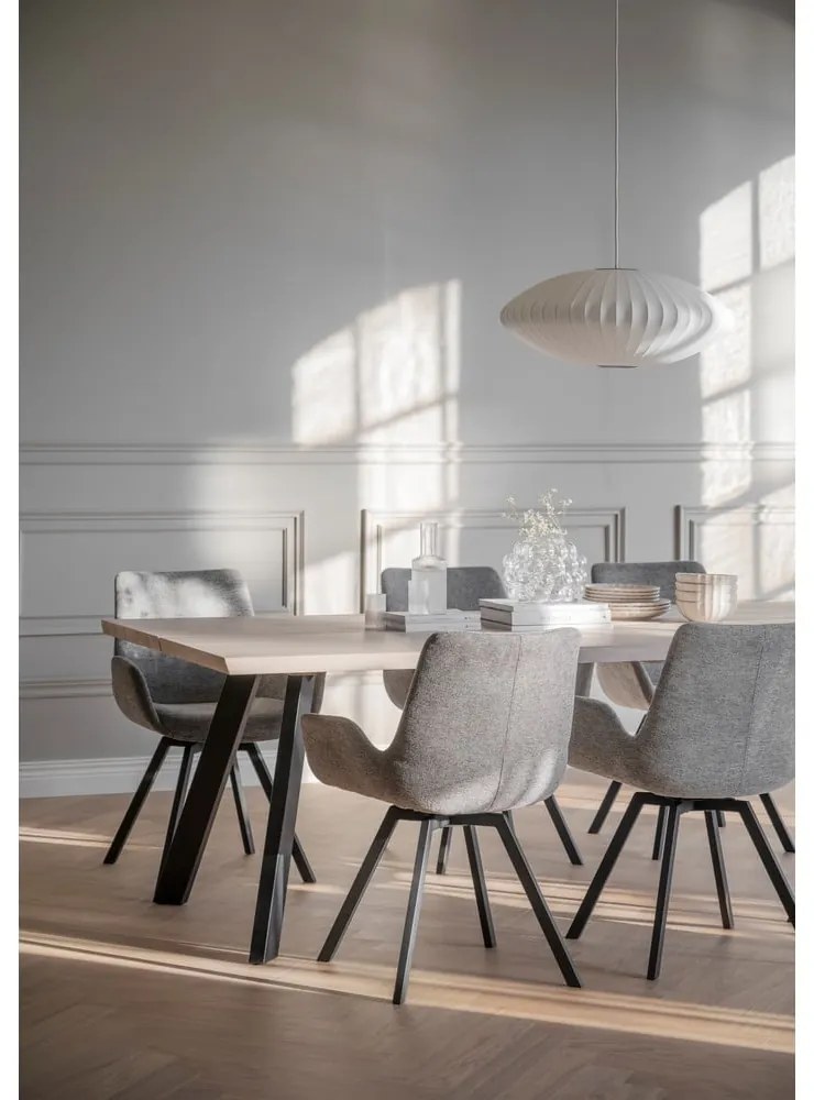 Scaune de dining gri rotative 2 buc. Norwell - Rowico