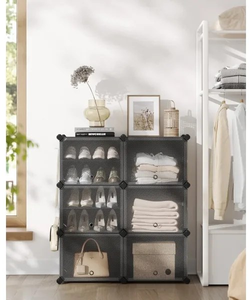 Raft modular cu compartimente BOXIFY, negru