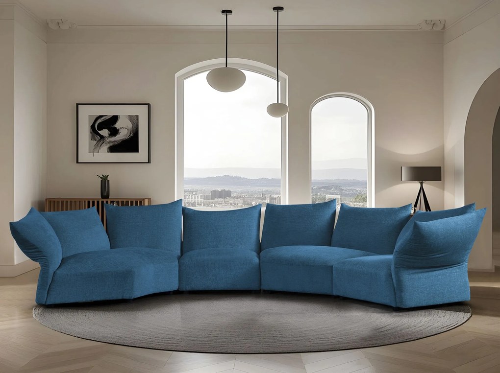 Canapea semirotunda dumonde cu șezut confortabil din spumă HR Vogue 460x131 cm