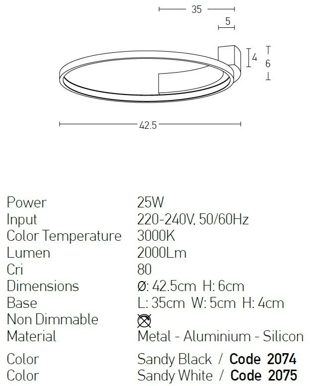 Plafoniera LED design modern Lamb alb