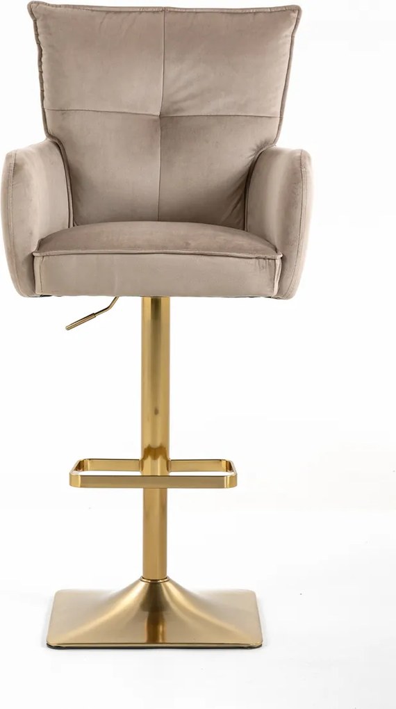 HR250KW Scaun Catifea Latte Bază Aurie