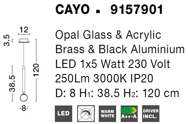 Lustra LED, Pendul modern design deosebit CAYO