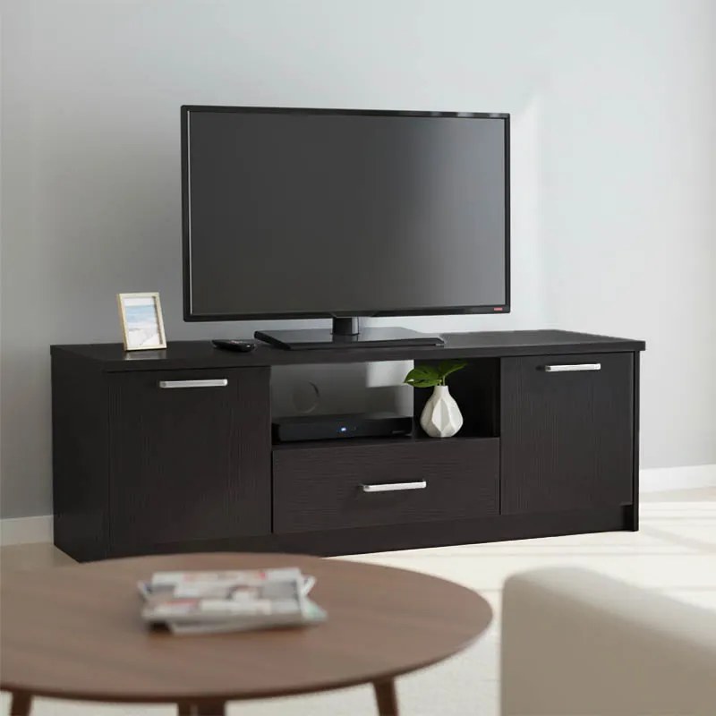 Comoda TV Olivora, culoare wenge, 144 x 39 x 50.5 cm