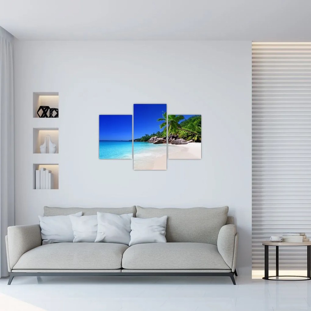 Tablou cu plaja pe insula Praslin (90x60 cm)