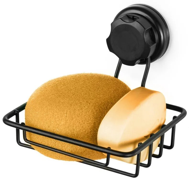 Savonieră autoadezivă de perete Compactor Bestlock Black. negru