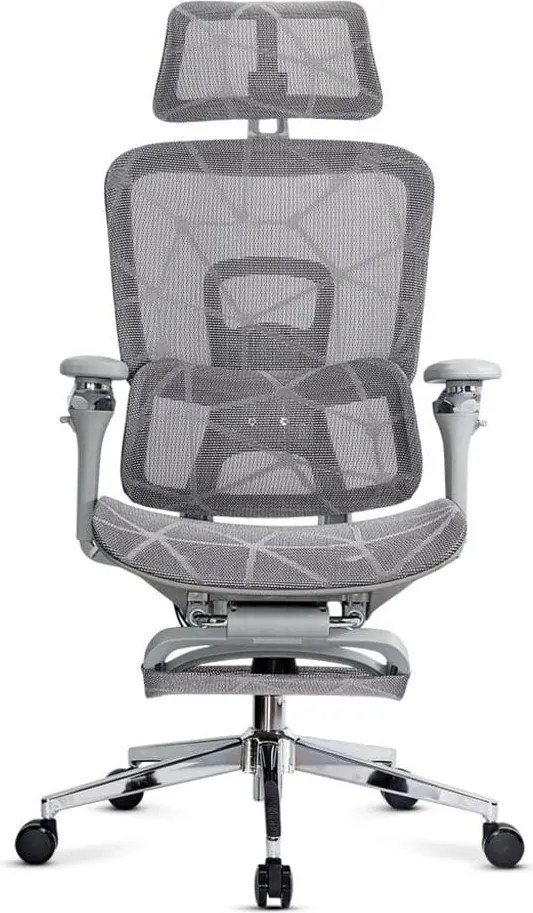 Scaun ergonomic SYYT 9520 gri, brațe 4D și șezut reglabil