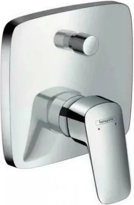Baterie cada - dus incastrata Hansgrohe Logis patrata crom lucios
