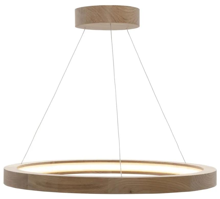 Lustra LED lemn design modern circular OAK 55cm