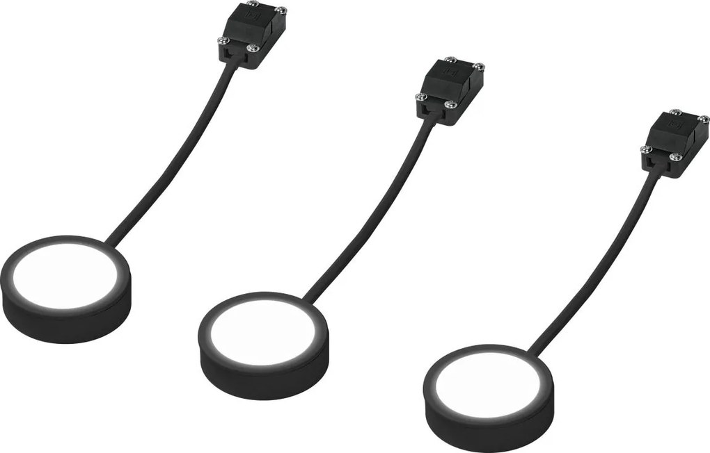 Osram - Set 3x corpuri LED pentru montaj sub dulap UNDERCABINET LED/3W/230V 3000K negru