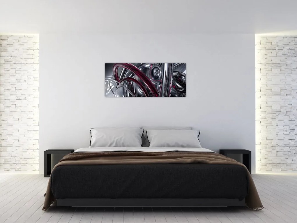 Tabloul cu abstracție gri (120x50 cm)