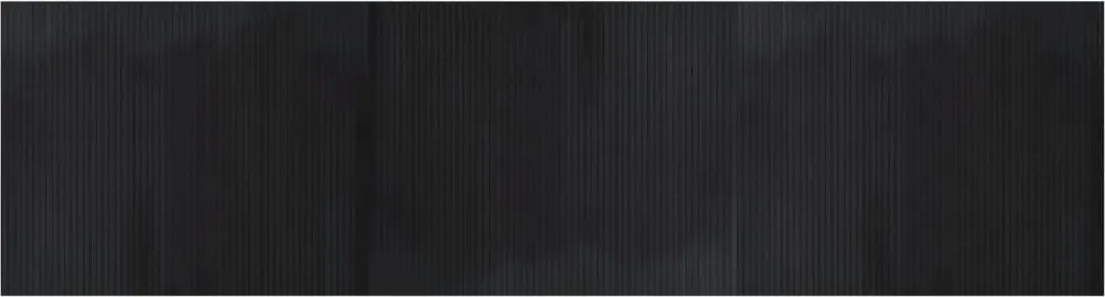 vidaXL Covor dreptunghiular, negru, 80x300 cm, bambus