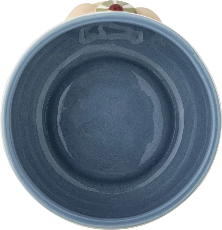 Set 3 piese din ceramică artizanală, multicolor, pictate manual cu un cățeluș vesel, pentru copii, „Party"