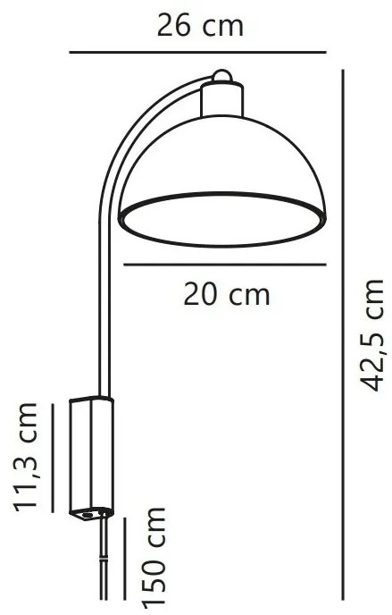 Aplica de perete design minimalist scandinav Ellen 20 Chrome