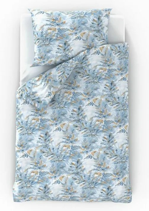 Lenjerie de pat din bumbac Kvalitex Nordic Yves albastru, 240 x 200 cm, 2 buc. 70 x 90 cm