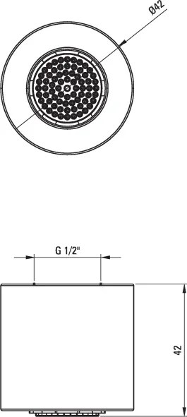 Silia Pălărie de duș fixă, 1-funcție NQS_F30K
