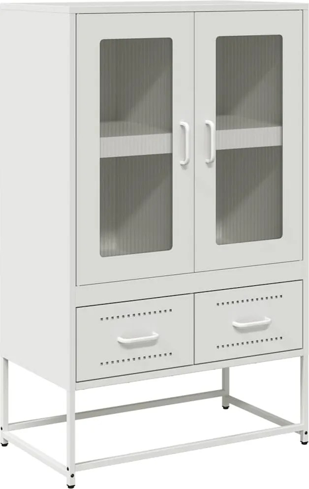 vidaXL Dulap înalt, alb, 68x39x111,5 cm, oțel