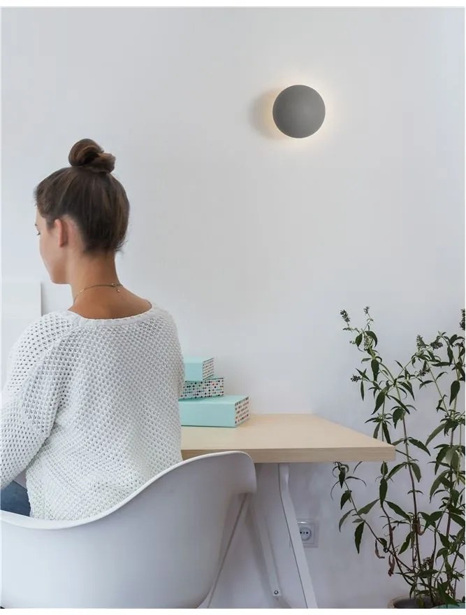 Aplica LED de perete design modern NETUNE, beton gri NVL-9831051