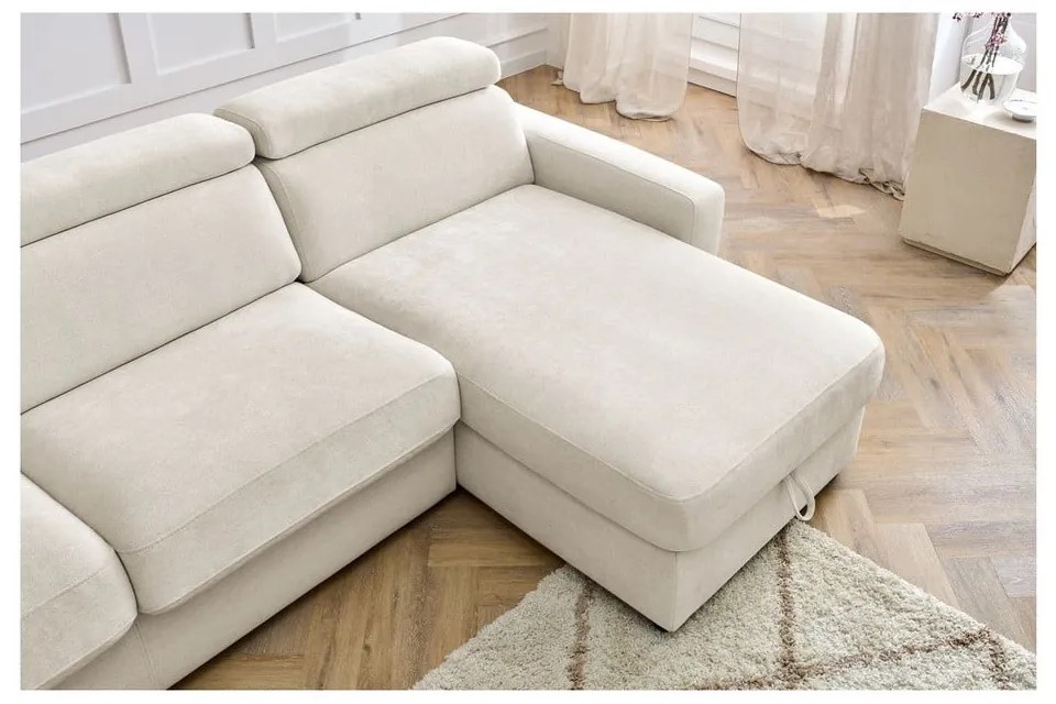 Colțar crem extensibil (cu colț variabil) Monaco – Bobochic Paris