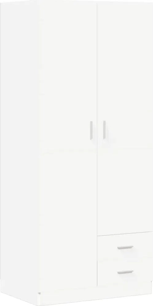 vidaXL Șifonier, alb, 80x52x180 cm, lemn prelucrat