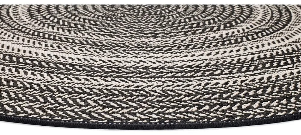 Covor pentru exterior Universal Silvana Rutto, ⌀ 120 cm, negru