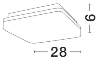 Plafoniera LED de exterior moderna IP54 TOMMY NVL-9521002