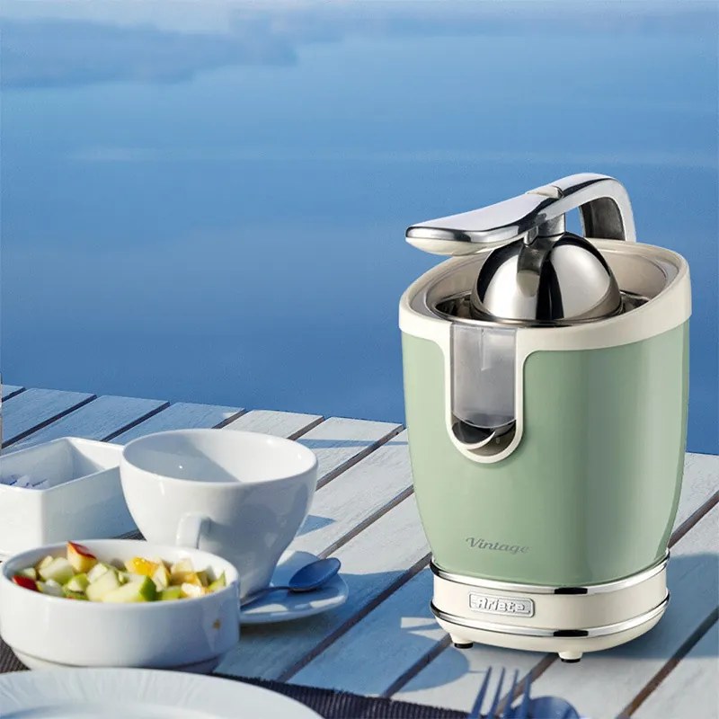Presa electrica pentru citrice Ariete VINTAGE JUICER 0413/04, 85W, Corp metalic, Functionare silentioasa, 2 atasamente, Verde
