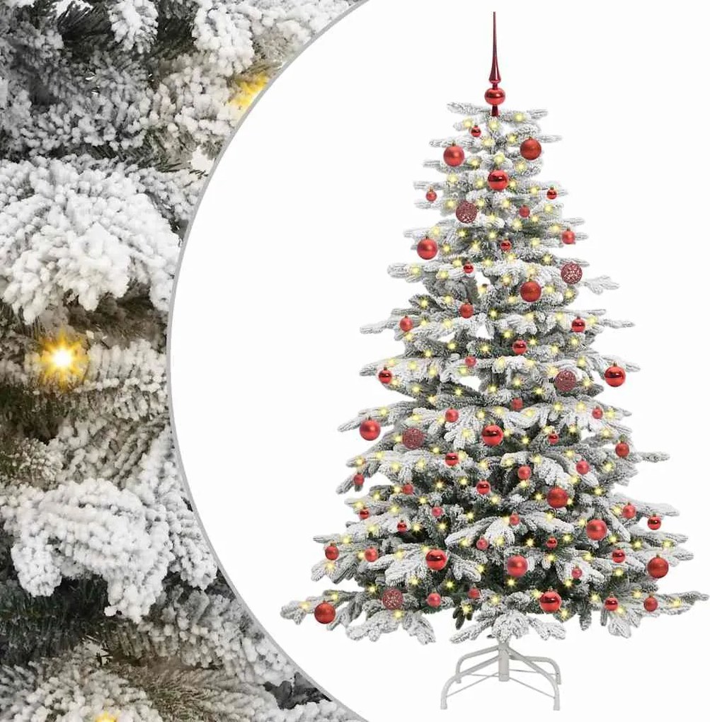 vidaXL Brad de Crăciun artificial cu ramuri articulare Alb 180 cm