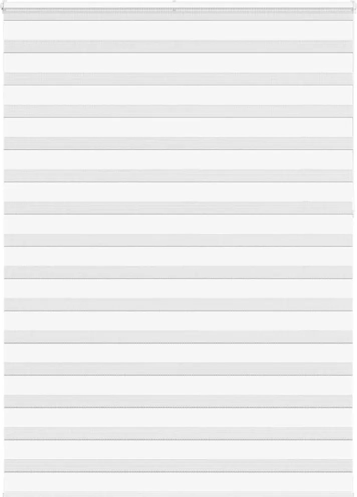 vidaXL Jaluzea tip zebra alb lățime țesătură 155,9 cm poliester
