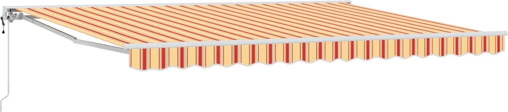 vidaXL Cort electric retractabil Galben și portocalie 5 x 3 m