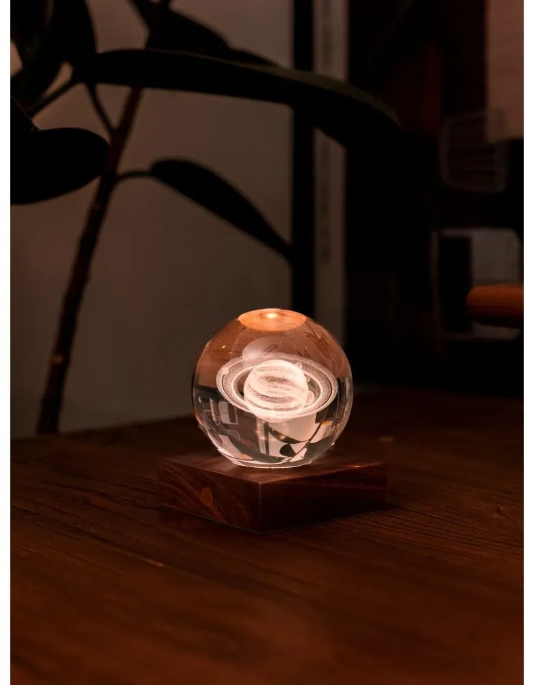 Decorațiune luminoasă maro închis cu USB Amber – Gingko