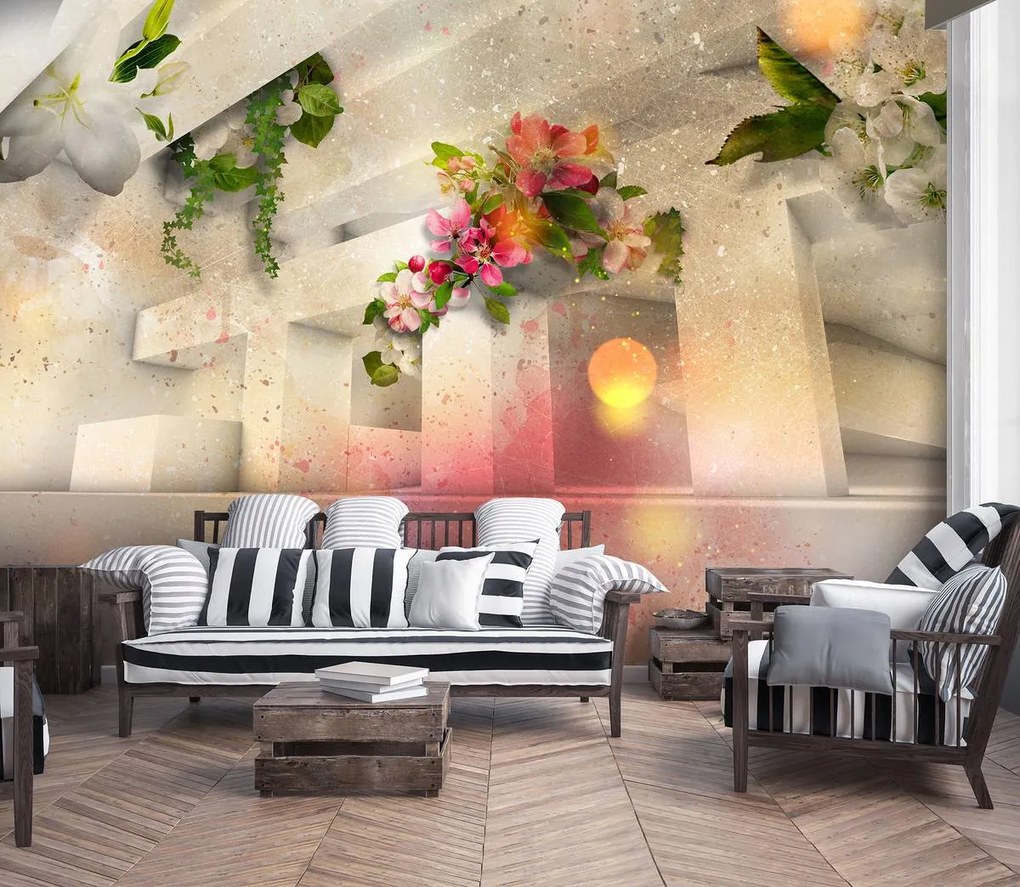 Fototapet - Flori 3D (254x184 cm)