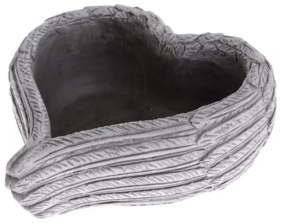 Decorațiune funerară Ghiveci de beton in formă deinimă, 23 x 10 x 23 cm