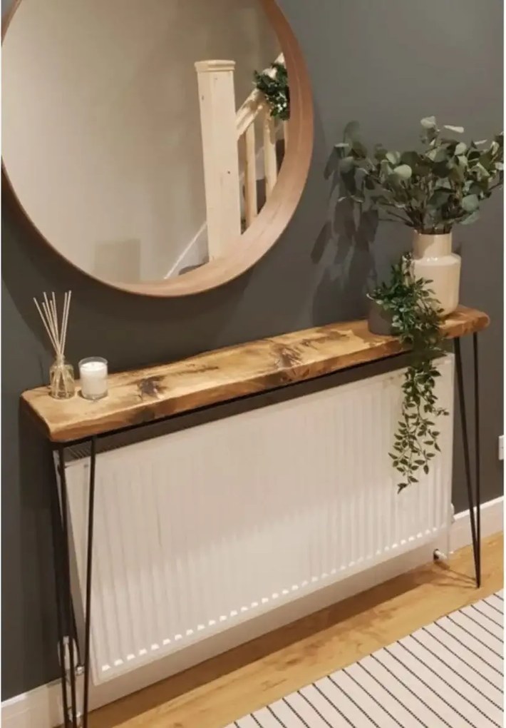 Masuta hol intrare, suport calorifer, seria A-620,lemn, Homs, 130 x 20 x 85cm,30437