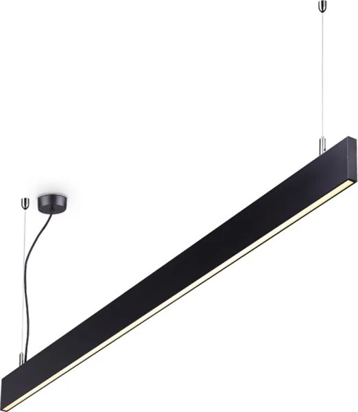 Ideal Lux - Lustră LED suspendată LINUS, 32W, 230V, 3000K, CRI 90, 120 cm, negru