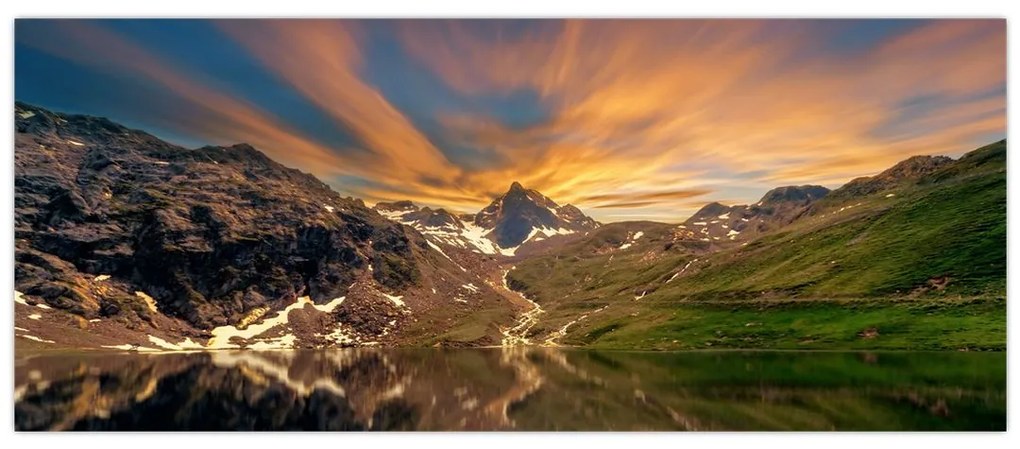 Tablou - Oglindirea în lacul montan (120x50 cm)