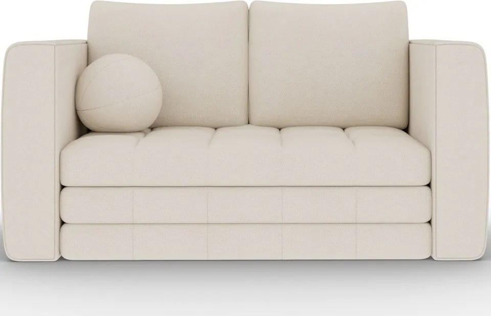 Canapea Kastol , alb chenille extensibil, 137x71x74 cm – Soreli 01