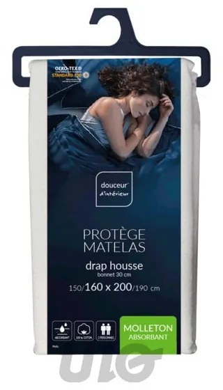 Protecție pentru saltea 160x200 cm Molly – douceur d'intérieur