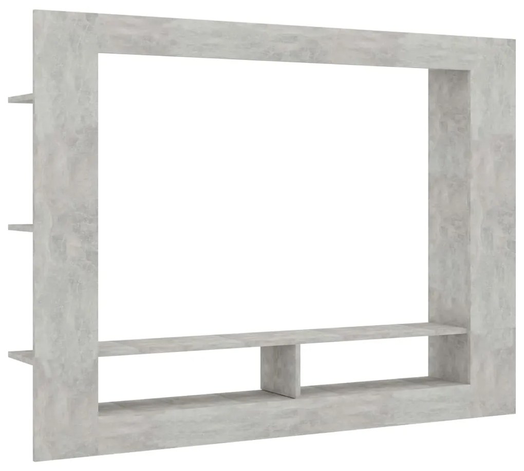 800742 vidaXL Comodă TV, gri beton, 152 x 22 x 113 cm, PAL