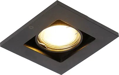 Spot încastrat inteligent negru incl. WiFi GU10 reglabil - Qure